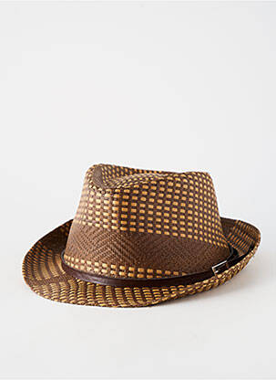 Chapeau forme chapeau paille marron HERMAN homme