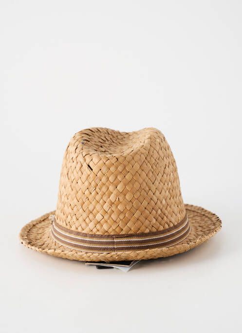 Chapeau imprimé rayures marron HERMAN homme