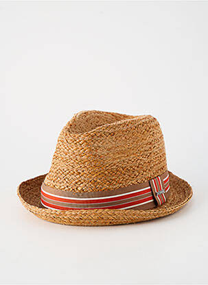 Chapeau forme chapeau paille marron HERMAN femme