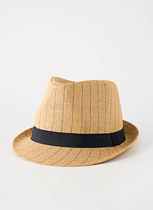 Chapeau imprimé rayures noir HERMAN homme