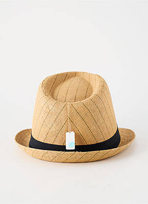 Chapeau imprimé rayures noir HERMAN homme
