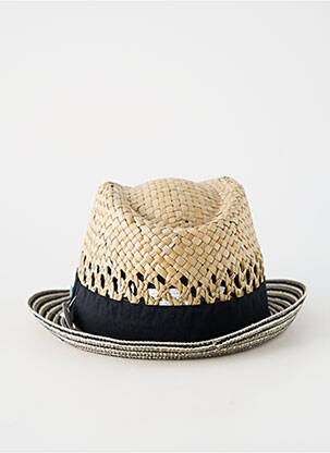Chapeau imprimé rayures noir HERMAN homme