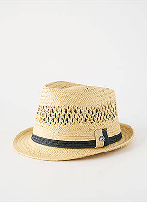 Chapeau forme chapeau paille beige HERMAN homme