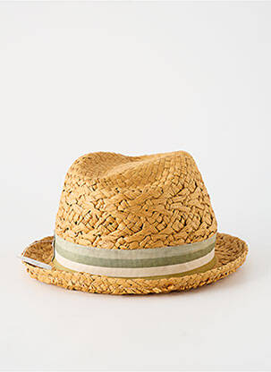 Chapeau imprimé rayures vert HERMAN homme