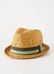 Chapeau imprimé rayures vert HERMAN homme