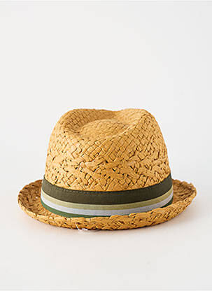 Chapeau imprimé rayures vert HERMAN homme