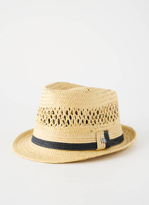 Chapeau forme chapeau paille beige HERMAN homme