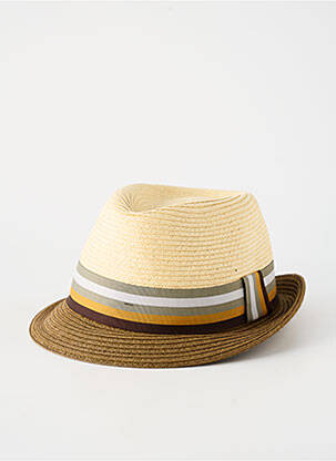 Chapeau imprimé rayures vert HERMAN homme