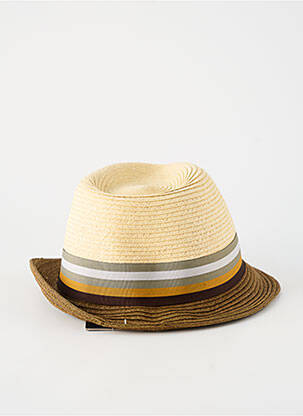 Chapeau imprimé rayures vert HERMAN homme