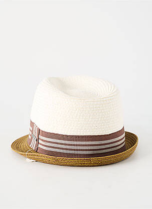 Chapeau imprimé rayures blanc HERMAN homme