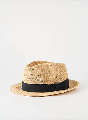 Chapeau forme chapeau paille noir AUREGA homme