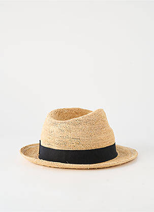 Chapeau forme chapeau paille noir AUREGA homme