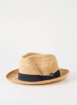 Chapeau forme chapeau paille noir AUREGA homme