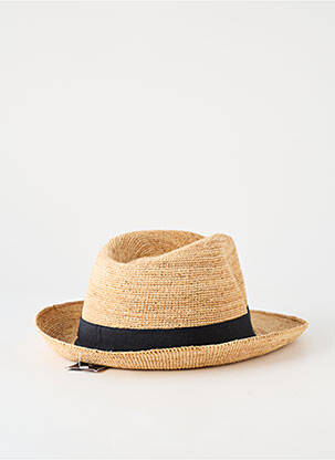Chapeau forme chapeau paille noir AUREGA homme