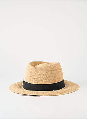Chapeau forme chapeau paille noir AUREGA homme