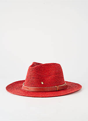 Chapeau forme chapeau paille rouge SUN & GREEN homme