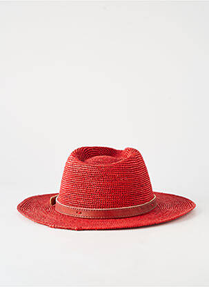 Chapeau forme chapeau paille rouge SUN & GREEN homme