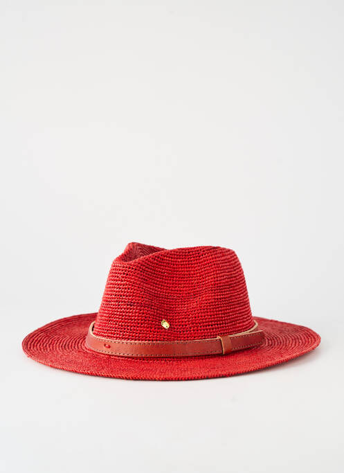 Chapeau forme chapeau paille rouge SUN & GREEN homme