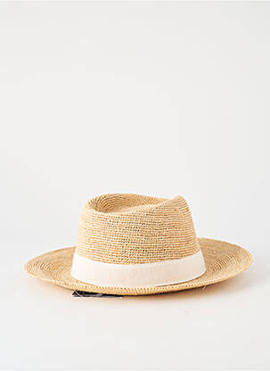 Chapeau forme chapeau paille beige AUREGA homme