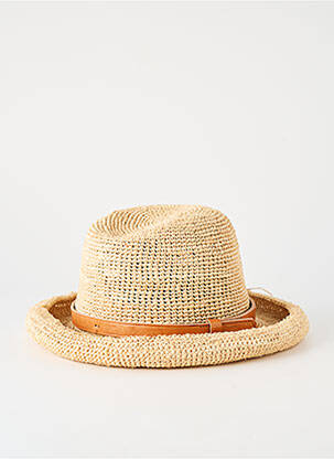 Chapeau forme chapeau paille marron SUN & GREEN femme