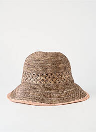 Chapeau forme chapeau paille rose AUREGA femme
