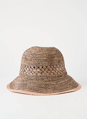 Chapeau forme chapeau paille rose AUREGA femme
