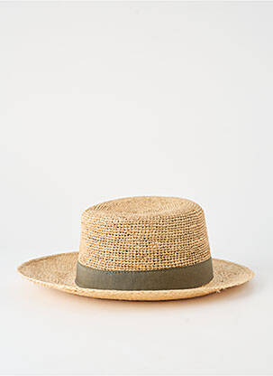 Chapeau forme chapeau paille gris AUREGA femme