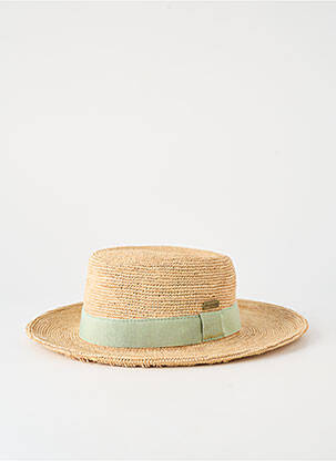 Chapeau forme chapeau paille vert AUREGA femme