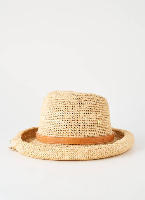 Chapeau forme chapeau paille marron SUN & GREEN femme