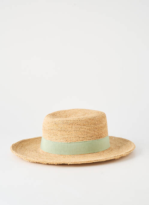 Chapeau forme chapeau paille vert AUREGA femme