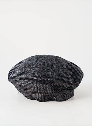 Chapeau forme béret noir AUREGA femme