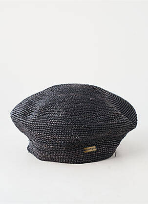 Chapeau forme béret noir AUREGA femme
