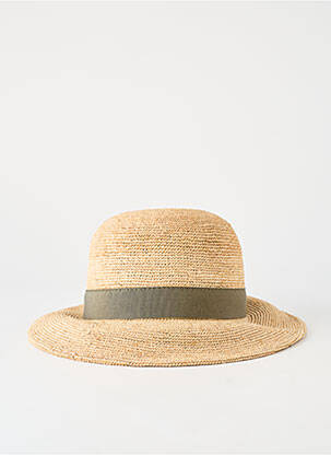 Chapeau forme chapeau paille beige AUREGA femme