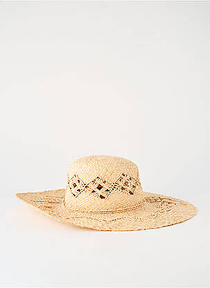 Chapeau forme chapeau paille beige AUREGA femme