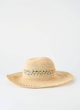 Chapeau forme chapeau paille beige AUREGA femme