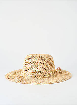 Chapeau forme chapeau paille beige SUN & GREEN femme