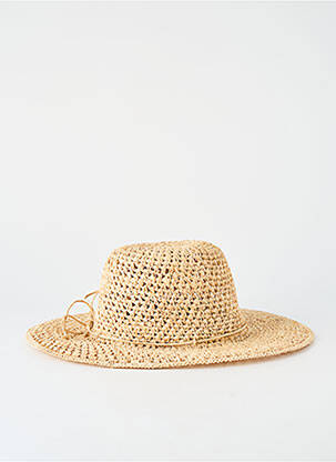 Chapeau forme chapeau paille beige SUN & GREEN femme