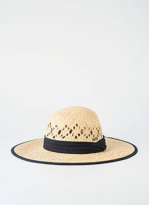 Chapeau forme chapeau paille noir AUREGA femme