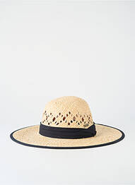 Chapeau forme chapeau paille noir AUREGA femme