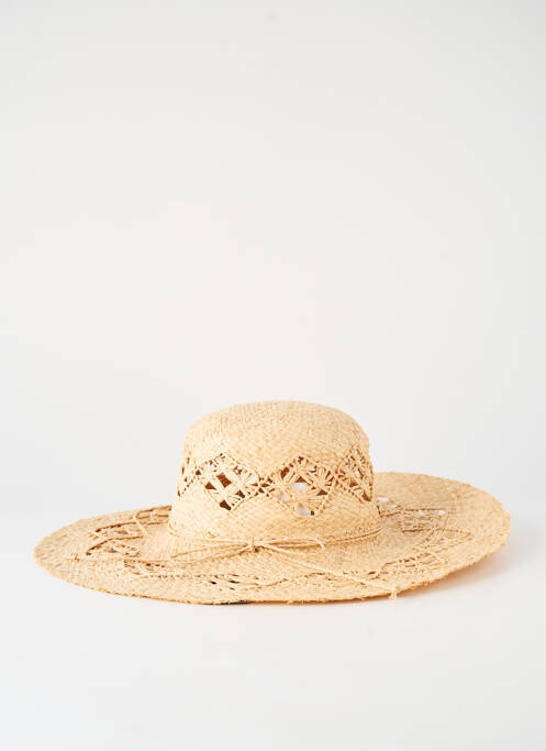 Chapeau forme chapeau paille beige AUREGA femme