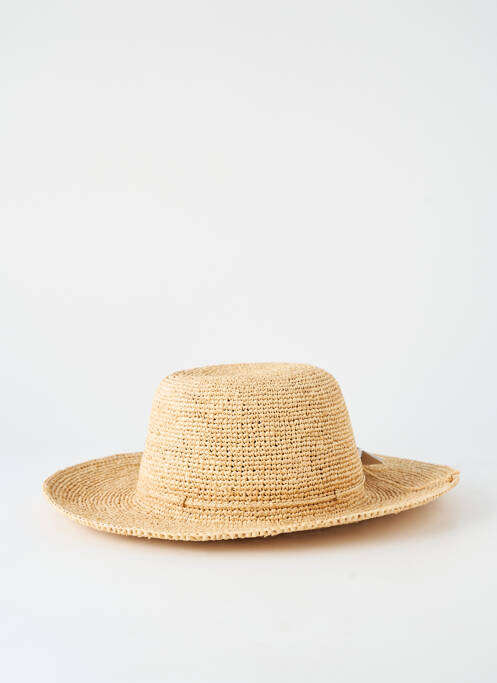 Chapeau forme chapeau paille beige SUN & GREEN femme
