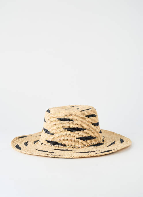 Chapeau imprimé fantaisie noir SUN & GREEN femme