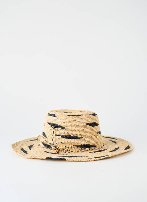 Chapeau imprimé fantaisie noir SUN & GREEN femme