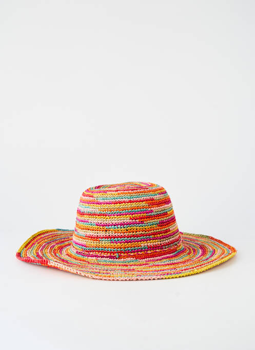 Chapeau imprimé fantaisie rouge SUN & GREEN femme