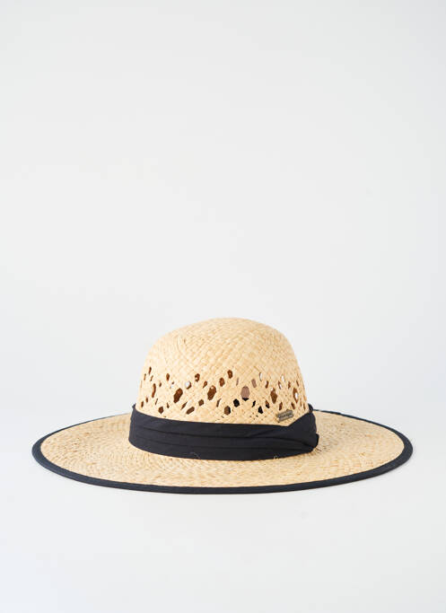 Chapeau forme chapeau paille noir AUREGA femme