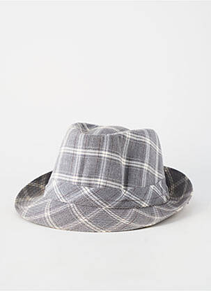 Chapeau imprimé carreaux gris FLECHET homme