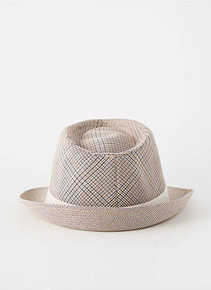 Chapeau imprimé fantaisie beige AUREGA homme
