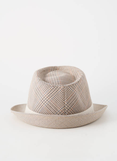 Chapeau imprimé fantaisie beige AUREGA homme