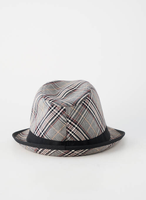 Chapeau imprimé carreaux noir AUREGA homme