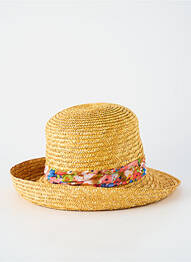 Chapeau forme chapeau paille beige COUSTILLERES femme